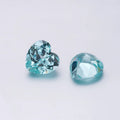 Starsgem Heart Shape Loose Stone Paraiba Color Lab Grown Sapphire Gemstone