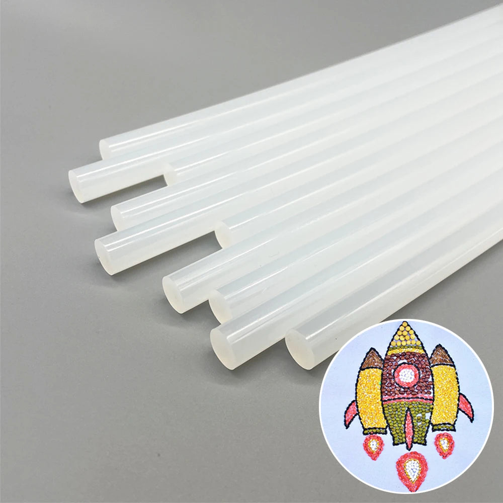 China Factory Direct High Viscosity EVA Hot Melt Glue Sticks White Transparent for DIY Packing Plastic Paper Glass Metal Fabric