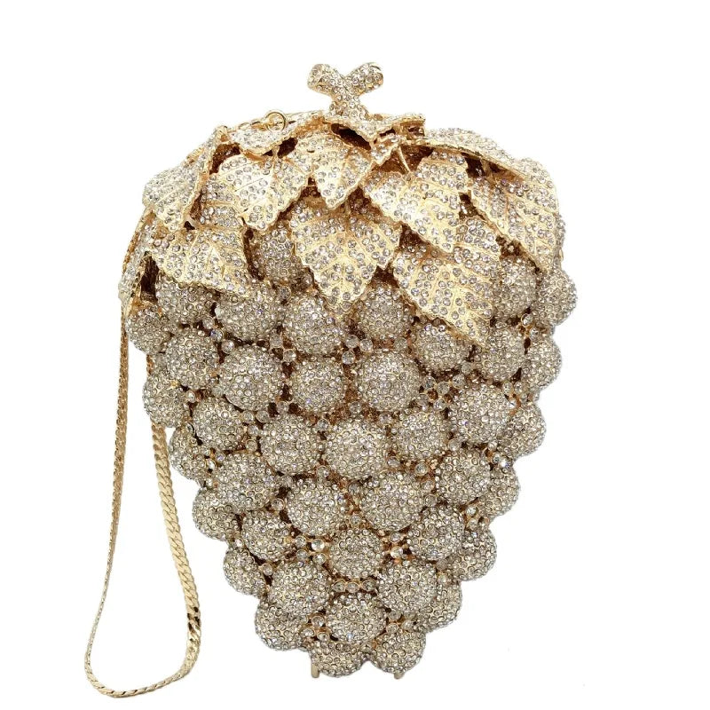 Metal Rhinestone Crystal Party Prom Clutch Handbag Wedding Purse Evening Bag