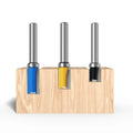 LAVIE 3pcs 8mmShank Flush Trim Router Bit Set Pattern Bit Top Bottom Bearing 1/2" Blade Template Wood Milling Cutter-C   MC02210