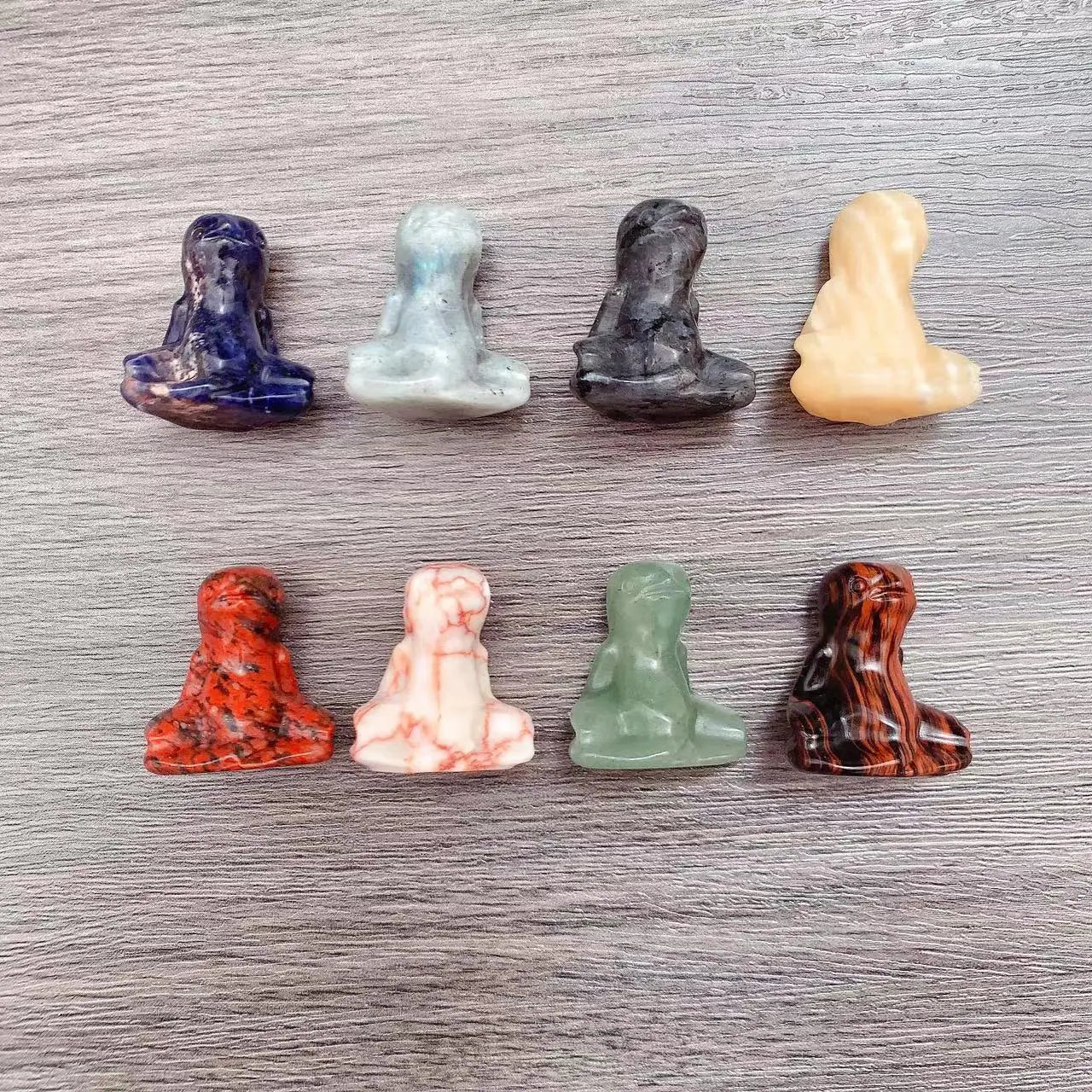 Carved Yoga Sloth Crystal/Energy Healing Quartz Crystal Sloth Master Gem Stone Sloth for Decor