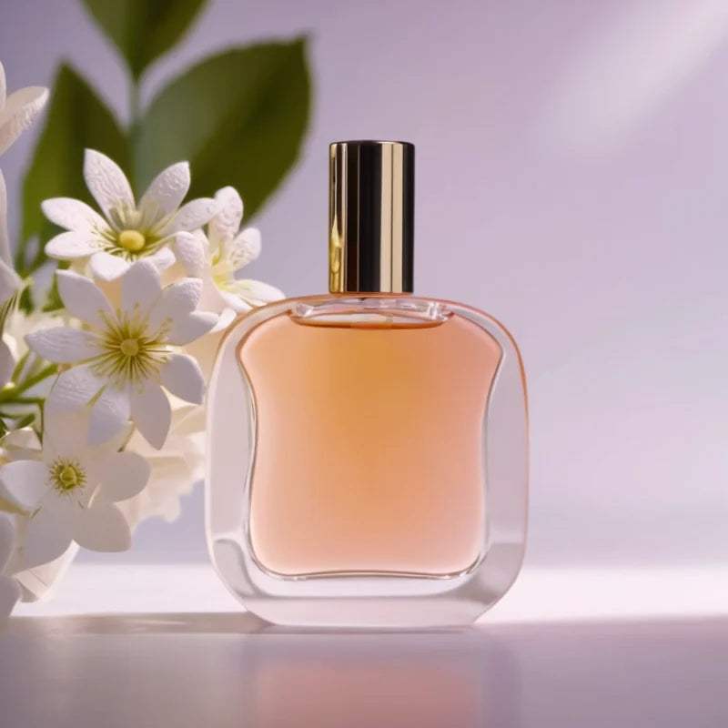 Hot Sale Luxury 40ml Glass Perfume Spray Bottle Unique Transparent Shape Thick-Soled Flat Design Screen Printing Pump Sprayer