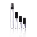 2ml 3ml 5ml 10ml Cylinder Glass Mini Travel Perfume Spray Bottle with Black or White Sprayer Head 100pcs Screen Printing