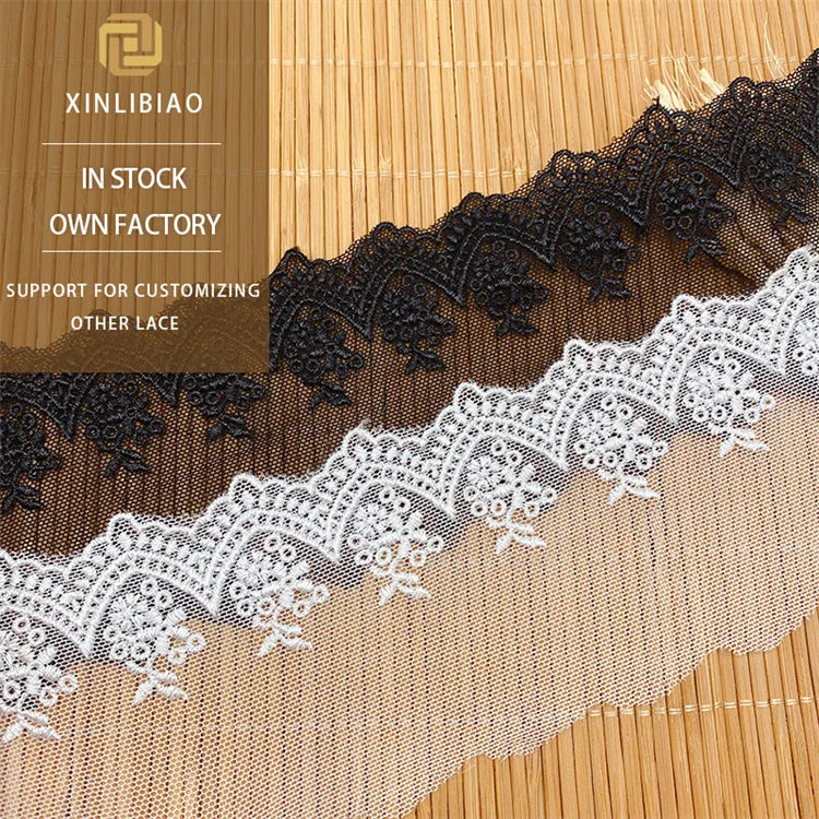 2021 New Design 100% Polyester Embroidered Lace Fabric Lambskin Style Mesh for Shoes and Bags