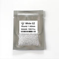 5A Grade Synthetic CZ Stones Price Round Brilliant Diamonds Cut Cubic Zirconia 1000pcs/bag 1.6mm 1.7mm Loose Gemstone