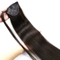 Ready to Ship Natural Black 100% Brazilian Virgin Hair Pony Tail With Comb Wrap Around Ponytail Human Hair Extensions