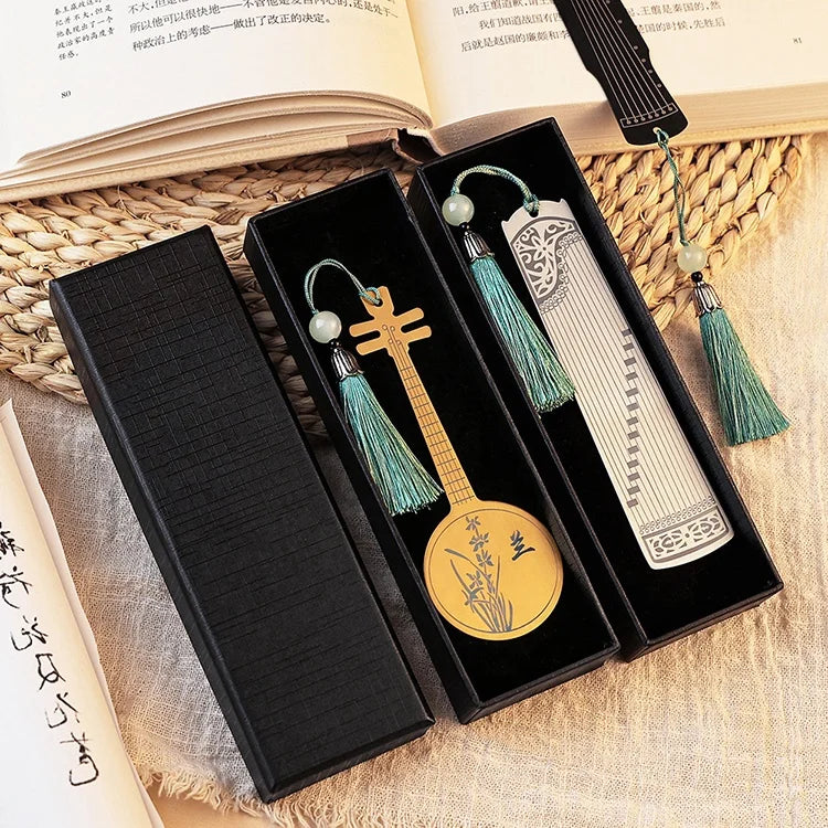 National Wind Instrument Bookmark Classical Stainless Steel Cultural Creative Enterprise Anniversary Printing Model Medal Music