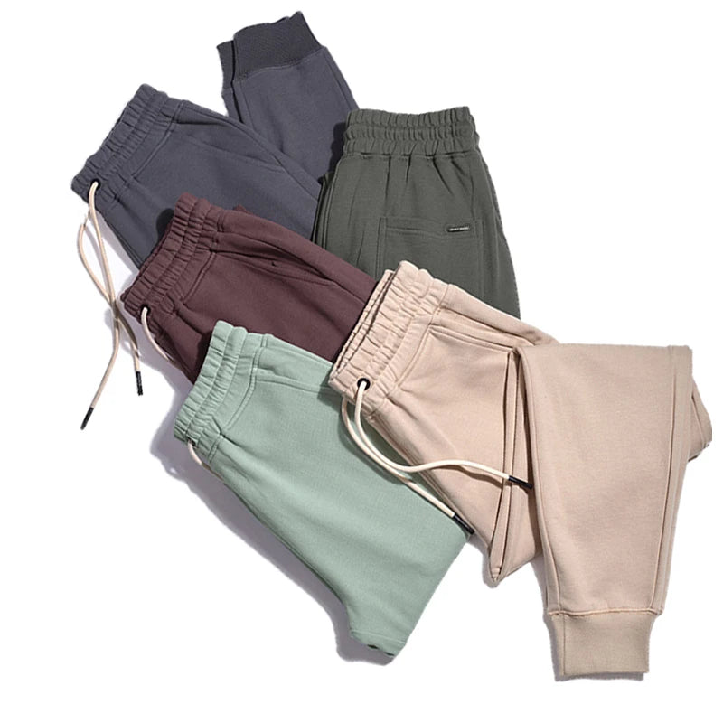 2022 New Customized Autumn 100% Organic Cotton Fashion Men's Drawstring Sweatpants Wholesale Pants