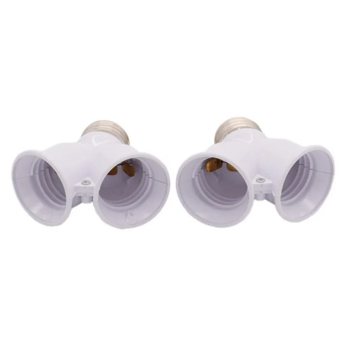 1 E27 to 2 E27 Socket 2 to 1 Screw Light Bulb Socket Double Fitting Lamp Adaptor Splitter
