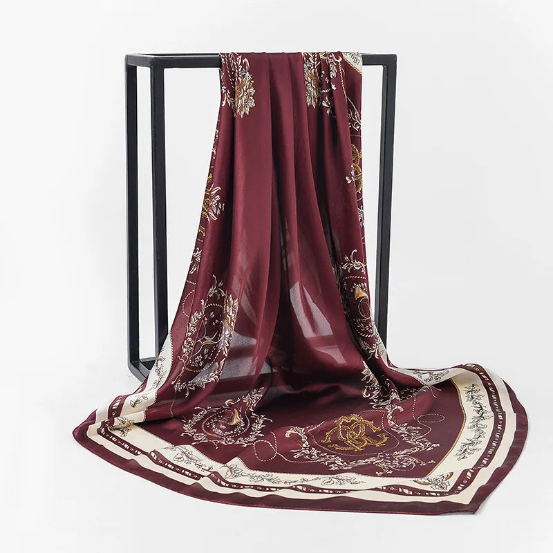 90cm * 90cm Bohemian Contrasting Cashew Nut Women's Large square Scarves Shawl Wholesale
