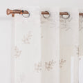 Custom Pattern Two Colors Floral Embroidered Sheer Living Room Embroidery Tulle Curtains Drapes for Home Window