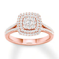 SGARIT 14K Rose Gold 2.00CT Micro Pave Moissanite Cluster Ring Ladies Engagement Ring Wholesale Diamond Jewelry
