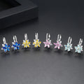 2023 Korean Fashion Simple Zircon Earrings Crystal Flower Earrings Tiny Hoop Earrings Jewelry for Women