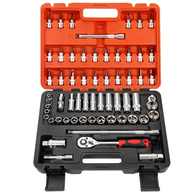 Factory Wholesale 61 Pcs S2 Drill Tool Set 3/8 "Dr Hexagonal Wrench Set Home Maintenance Tool Set