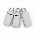 White Blank Lip Balm Holder Keychains for Custom DIY Sublimation Banks Slim Shape Chapstick Holder
