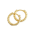 925 Sterling Silver Round Inner Diameter 11mm Twist Hoop Earrings for Women Party Gothic Ear Buckles Jewelry Gifts