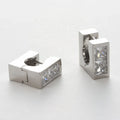 Fashion Simple Brass Plating Platinum Square Inlaid White Zirconia Ear Clips Women Earrings Jewelry Factory Wholesale