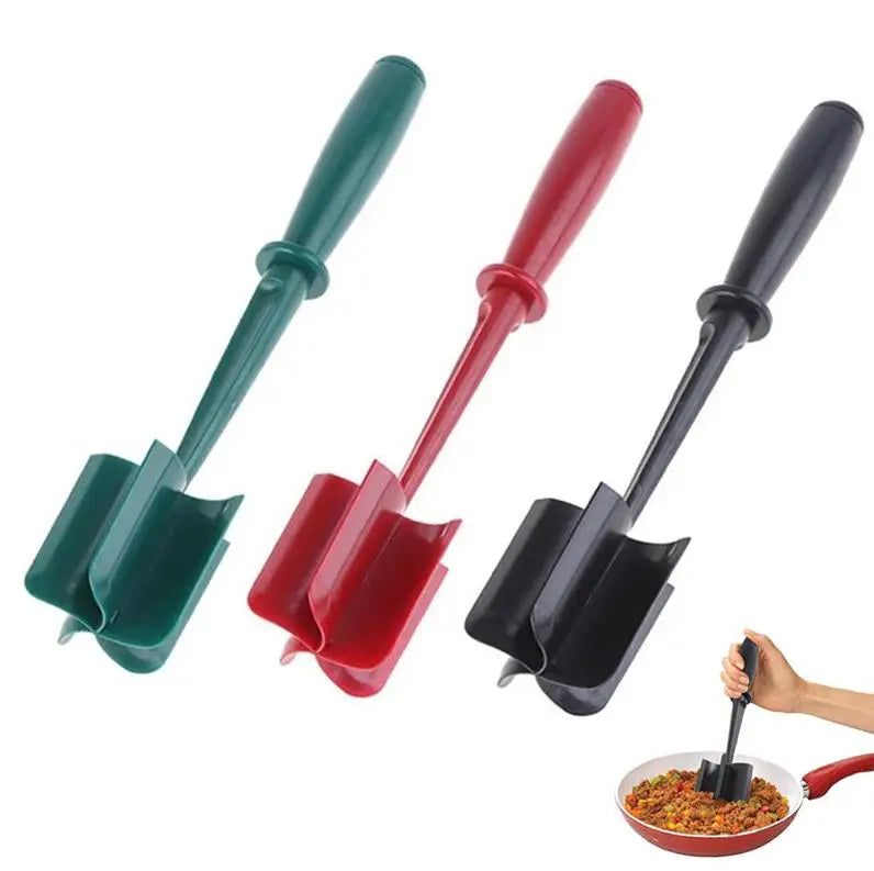 Heat Resistant Hamburger Beef Shredder Potato Salad Smasher Meat Grinder Burgers Masher Manual Handle Meat Chopper for Kitchen