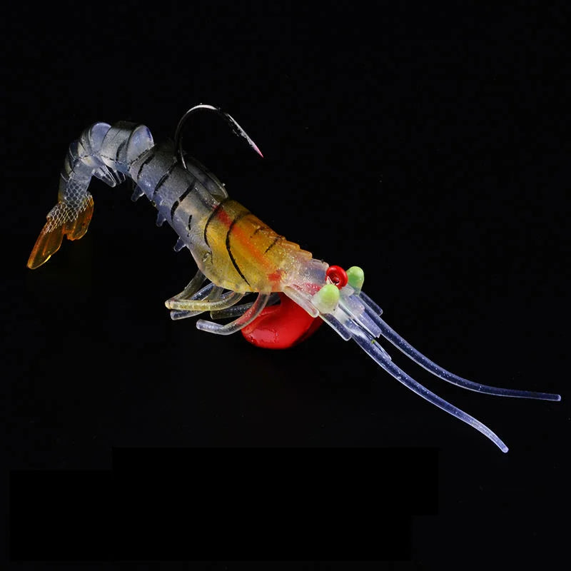 FJORD Soft Plastic Fishing Lure Shrimp Lure Luminous 6.5g 12.5g 17g Lead Hook Fishing Bait Artificial