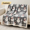 Super Soft Thick Christmas Decorations Cover Custom Printed 100% Polyester Sherpa Fleece Winter Nap Air Throw Blanket