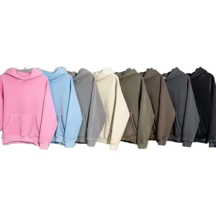 420Gsm Heavyweight French Terry Oversized Hoodies Custom Logo Plain Unisex Hoodies 100%Cotton Drop Shoulder Hoodies for Men