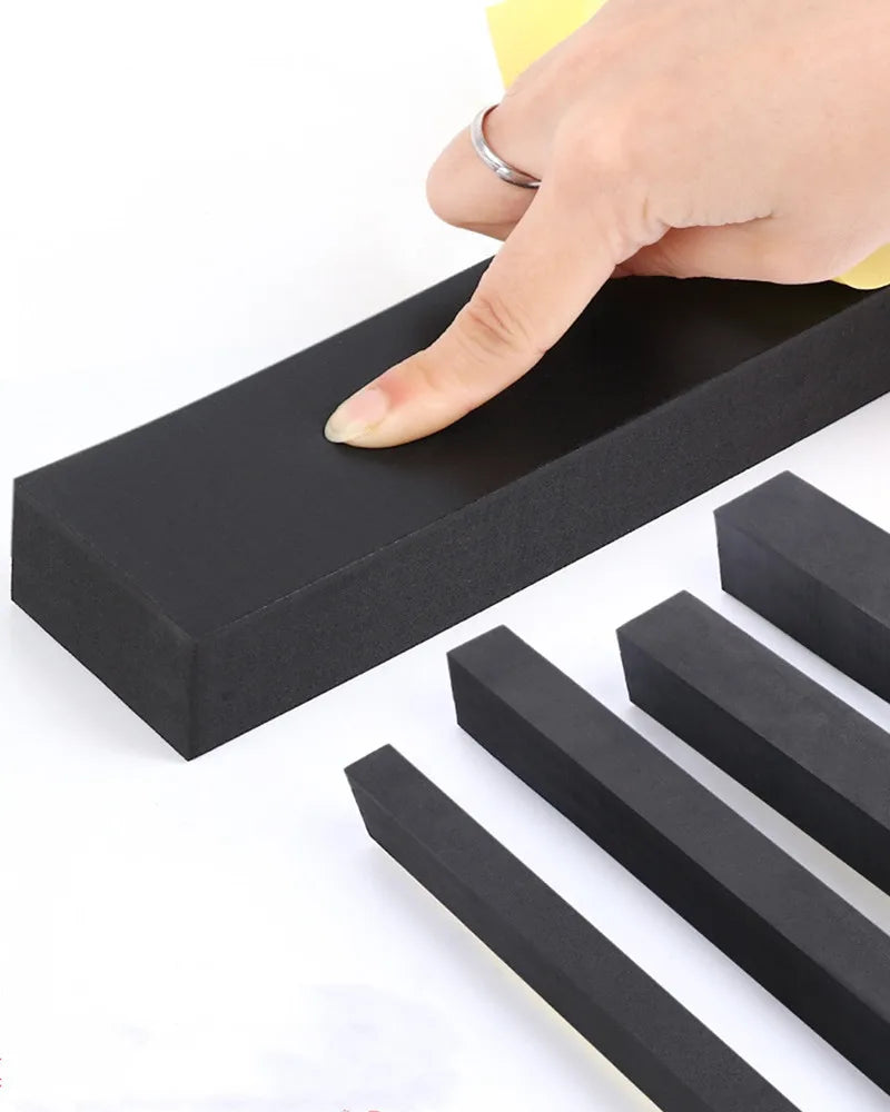 White Eva Foam Adhesive Strips Door Draft Stopper Foam Seal Strip Grid Glue