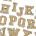 Wholesale Golden Garment Accessories Sequin Patch Iron on Letter Sequin Patches for Clothing Decoration