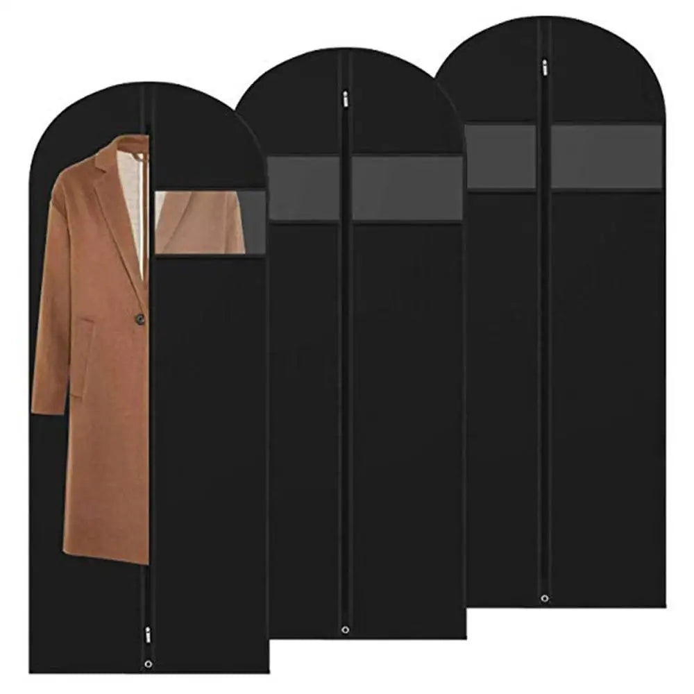 Garment Bag Covers Hanging Suit Bag Covers Full Zipper Washable Suit Cover With Clear Window Clothes Travel Bags for Dresses