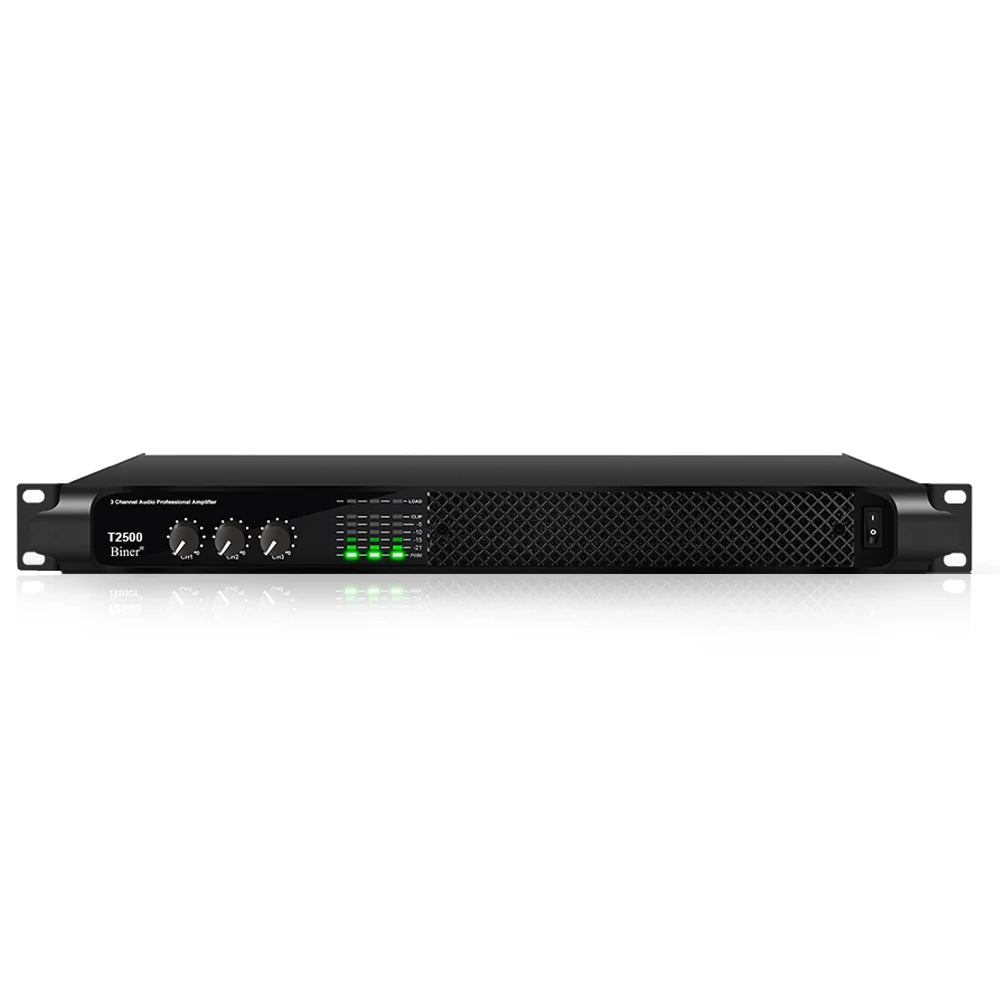 Biner Hot Selling T2500 High Power 2*500W+1000W Digital Post Power Amplifier Professional 3 Channel