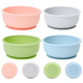 Divided Food Feeding Bowl Silicone Baby Dishes Kid Dinner Suction Baby Silicone Tableware Plate Bowl Set With Lid