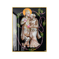 Modern Art Radha Krishna Acrylic Glass Wall Art Lord Krishna and Radha Crystal Porcelain Painting