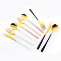 Student Korean Stainless Steel 304 Mirror Polish Flatware Set 3PCS Spoon Fork Knife with Carry Case and Custom Logo