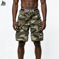 Custom Multiple Pockets Utility Camouflage Vintage Cargo Shorts With Belt