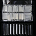 Box XXXL Acrylic Full Cover Ballerina Shape Soft Gel Nails Tips Clear Extra Long Half No C Curve Square Nail Tips Custom 500 Pcs