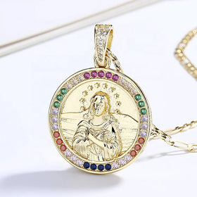 Hot Sale Chroma Characteristic Women'S Fashion Custom Single Mossanite Pendants Charms Necklace Jewelry