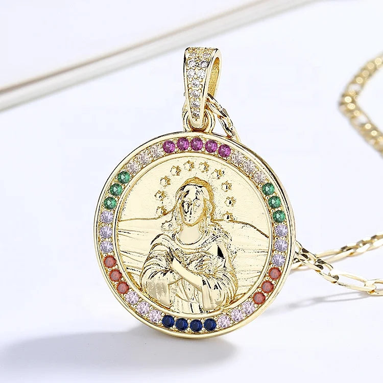 Hot Sale Chroma Characteristic Women'S Fashion Custom Single Mossanite Pendants Charms Necklace Jewelry