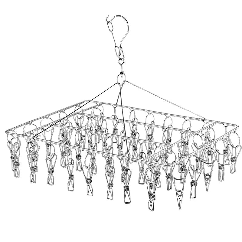 1Best Selling Multifunctional Laundry Drying Rack Thickened Clothing Display Rack Drying All Kinds Clothing Includes Sock Hanger