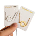 Fashion Tarnish Free Silver 18K Gold PVD Plated Stainless Steel Charm Sunshine Sun Bracelet Jewelry for Women
