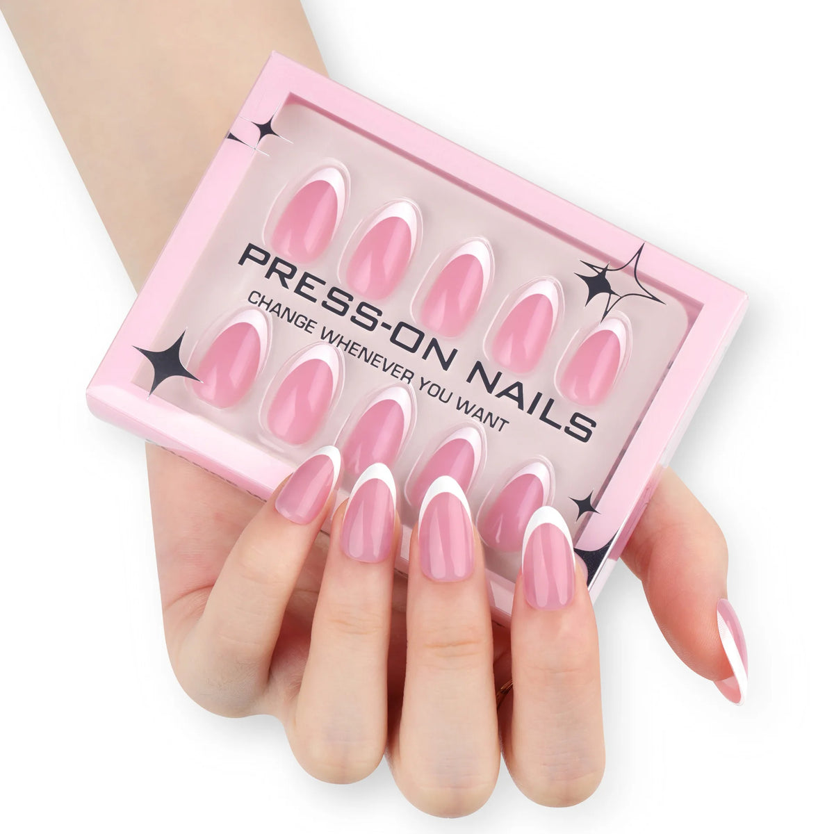 30pcs Advanced Wear Armor Simple French White Gel Nail Art False Nails Finger for Europe United States Short Nail Wholesale MegaBDM