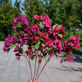 ISEVIAN Wedding Decoration Flower Dark Pink Silk Artificial Bougainvillea