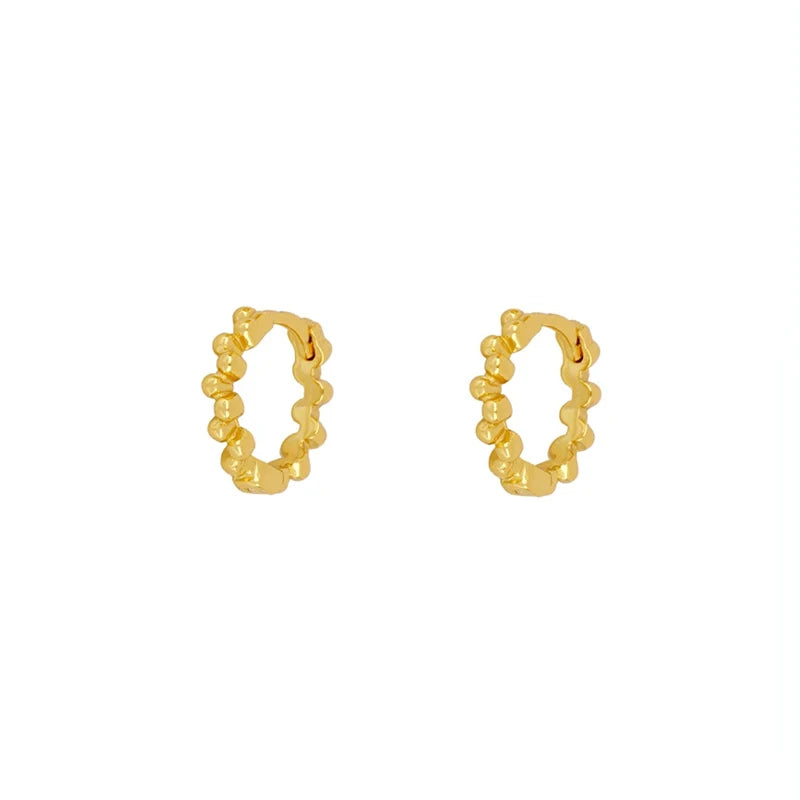 CANNER New Fashion Wholesale S925 Sterling Silver Ball Earrings Retro Hoop Earrings