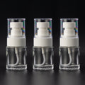 20ml Glass Spray Bottle with White Safety Cap & Transparent Protective Cover Pump Sealer for Cosmetics Packaging