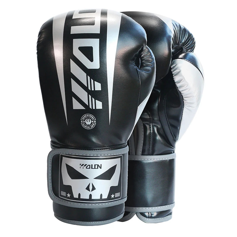 2022 Adjustable MMA Kick New Arrival Custom Gel Printed PU Leather Boxing Muay Thai Sparring Trainer Gloves