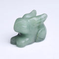 DIY Hot-selling Natural Green Aventurine Jade Carving Souvenir Rabbit Animal Ornaments Green Jade Rabbit