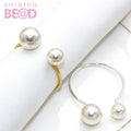 Pearl Napkin Ring Holiday Party Dining Table Decoration Metal Alloy Napkin Holder Silver/Gold Wholesale