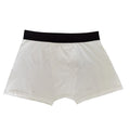 Custom Men Blank White Polyester Heat-Transfer Printed Breathable Knitted Quick Dry Boxer Shorts with Waist Logo