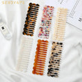 Anti Static Women Acetate Hair Combs Portable Leopard Marble Cushion Wide Tooth Comb Acetic Acid Comb Hair