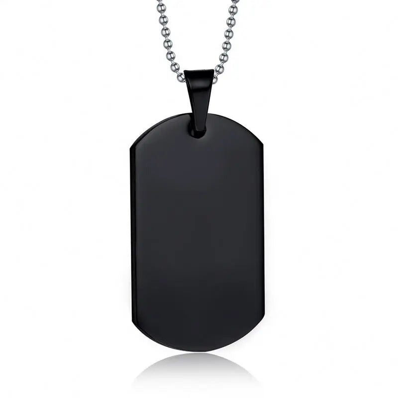 Men's Stainless Steel PVD Plated Dog Tags Custom High Polished Engraved Metal for Children