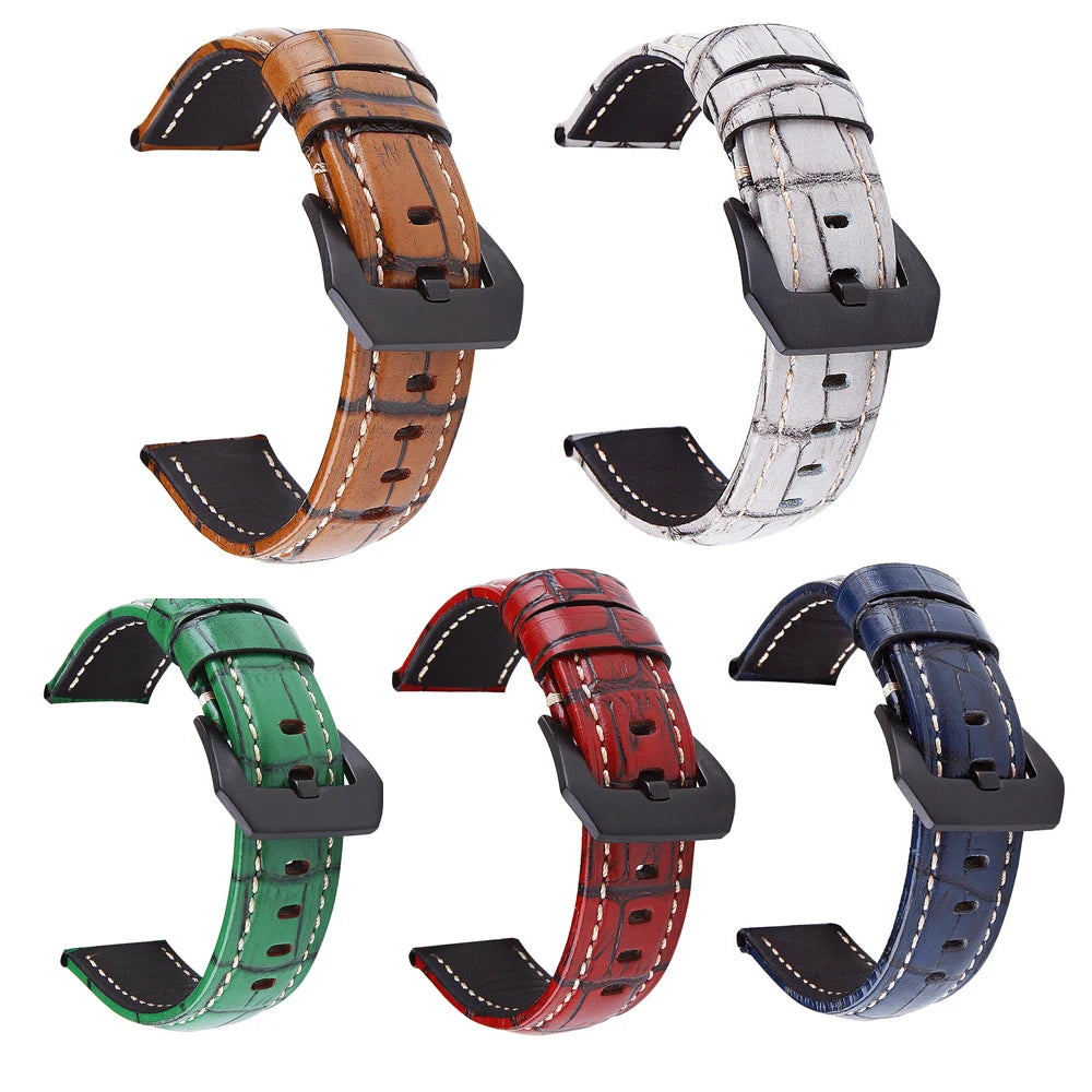 Vintage Top Grain Genuine Leather Watch Straps Crazy Horse Leather Strap 20/22/24/26mm Leather Watch Band Wholesale Customize