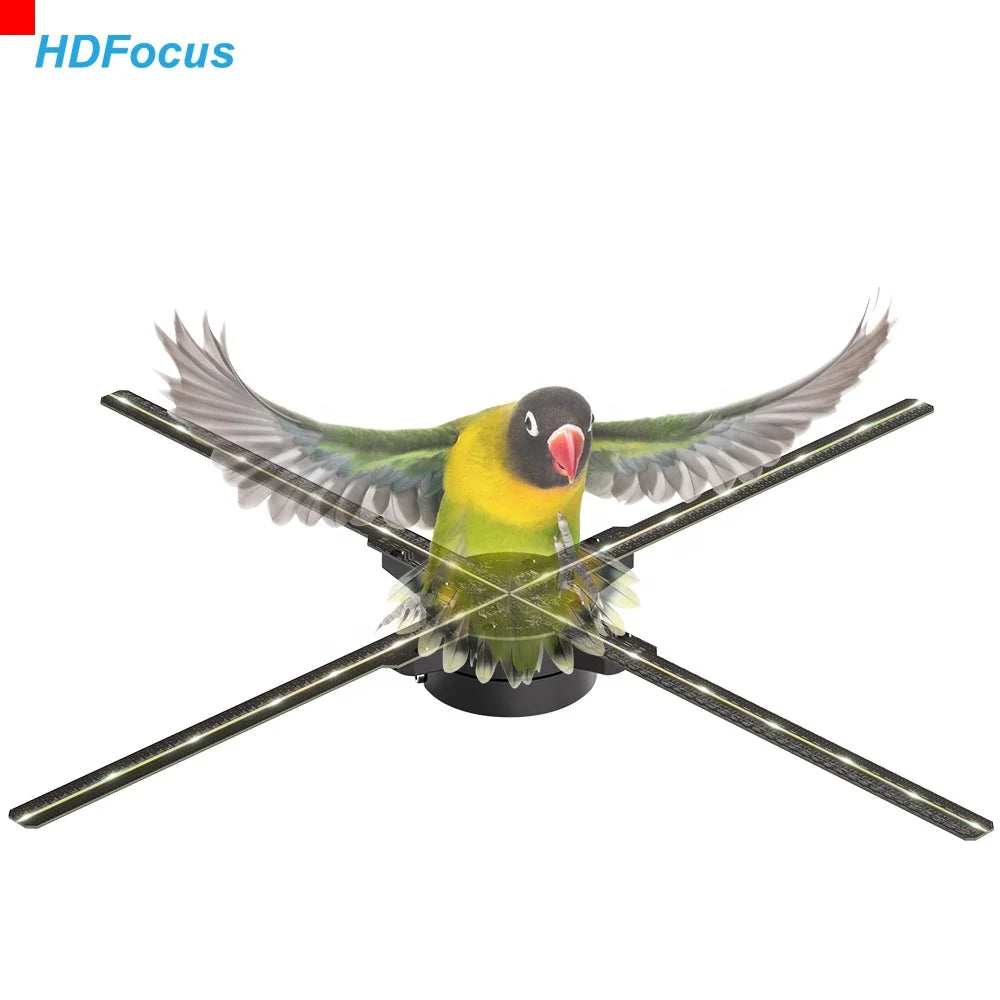 HDFocus 65cm 3D Hologram Fan Led Display Holographic Projector Led Fan Hologram Display 3D Advertising Outdoor Display Led Fan